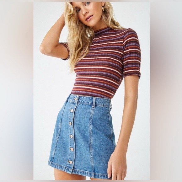 Forever 21 Dresses & Skirts - Button front Denim Jean Mini small